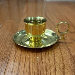 Baldwin Brass Gold Candle Holder with Handle